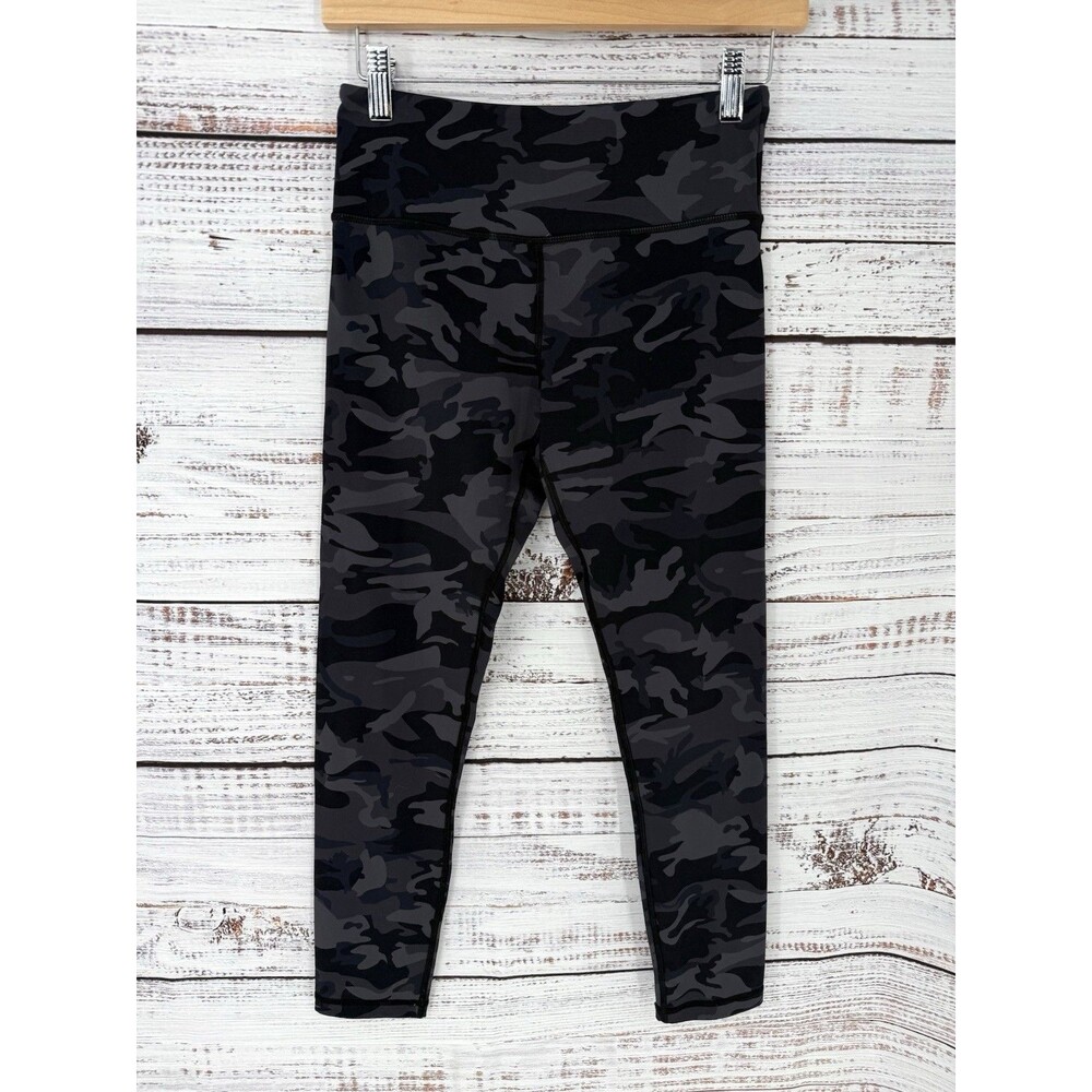 ZYIA‎ Active Grey Black Camo Luxe High-Rise Leggings Sz 4